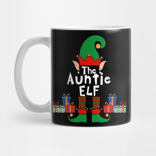 Funny Family Matching Christmas Aunt Elf Mug